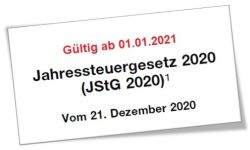 Bundesgesetzblatt Jahrgang 2020 Teil I Nr. 65, ausgegeben zu Bonn am 28. Dezember 2020 (Jahressteuergesetz)